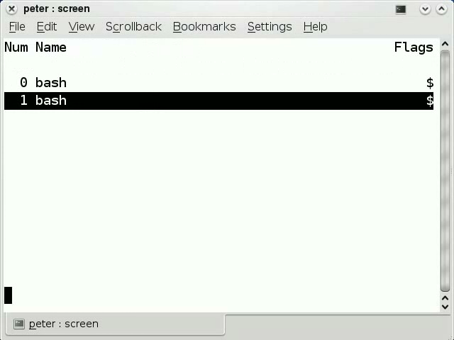 GNU Screen Screenshot