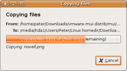 Copying files to NTFS