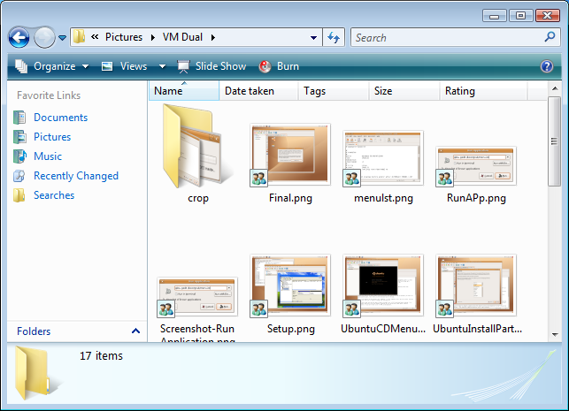 Linux files under Vista