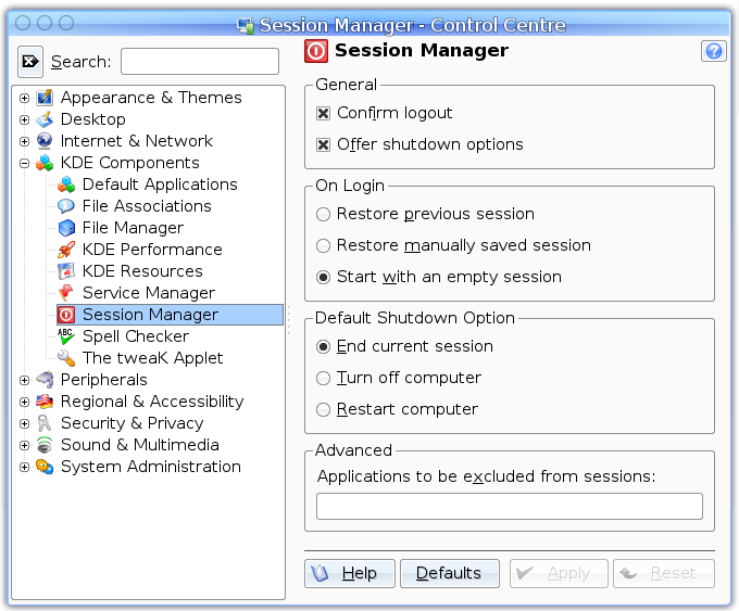 Session manager