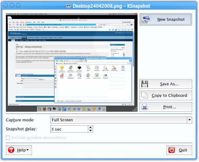 Screenshot of KSnapshot