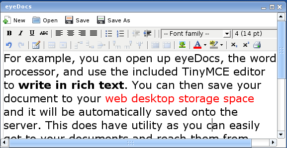 eyeDocs editing a document