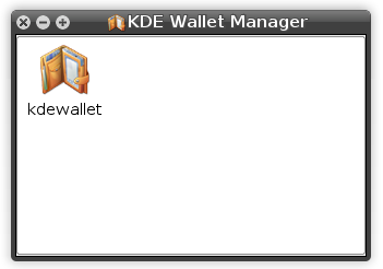 KDE Wallet Manager main window