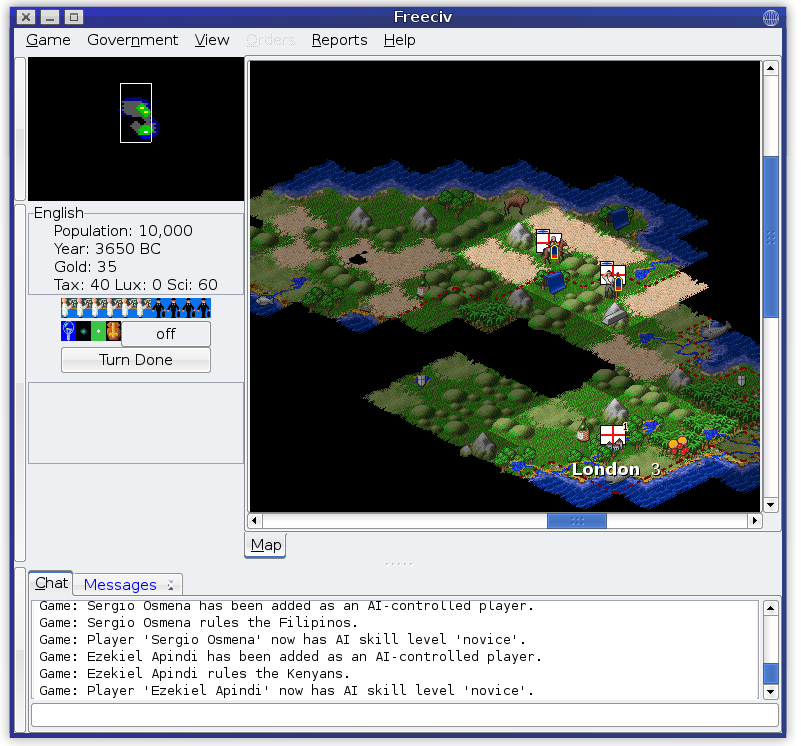 FreeCiv game screenshot