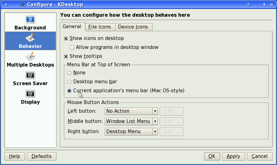 KDE global menu bar enable screenshot