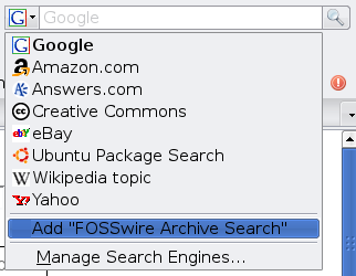 Adding FOSSwire to your search box