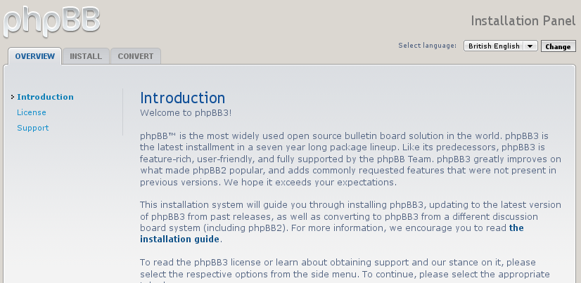 phpBB Installer