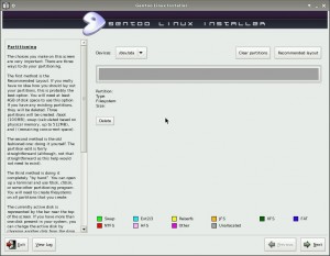 Partitioning in Gentoo Installer
