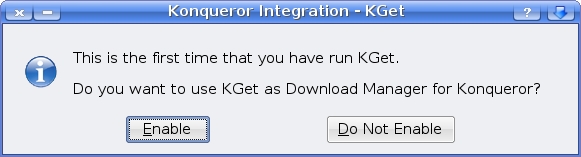 KGet Konqueror integration