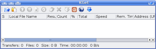 KGet Main Window