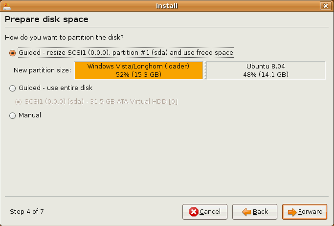 Ubuntu Installer Partitioner