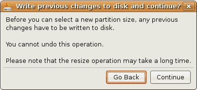 Ubuntu Installer Partition Continue