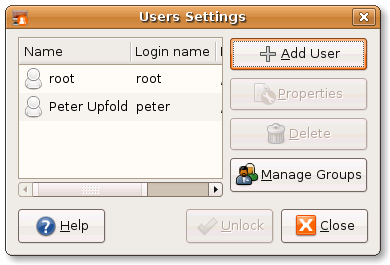 Users Settings in Ubuntu