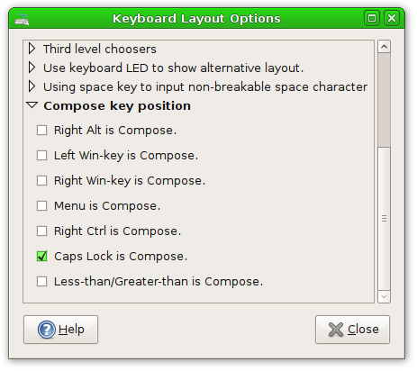 Compose Key Dialog