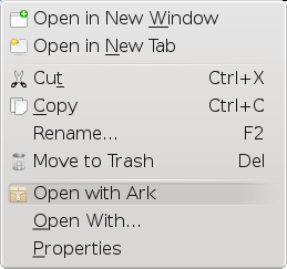 Traditional KDE 4 context menu