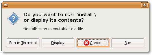 Running installer