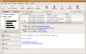 Evolution Interface - Mail Pane