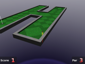 Aiming your shot in Neverputt