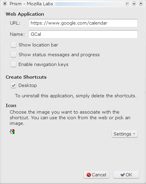 Prism standalone application