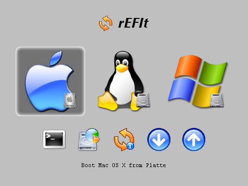 rEFIt boot screen